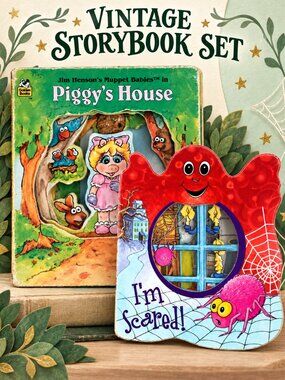 ⭐️$5 BUNDLE - VINTAGE MUPPET BABIES + HALLOWEEN SEE THROUGH STORYBOOK SET